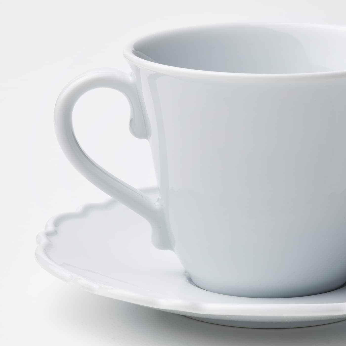 IKEA UPPLAGA Tasse mit Untertasse weiß 23 cl Meist gekauft