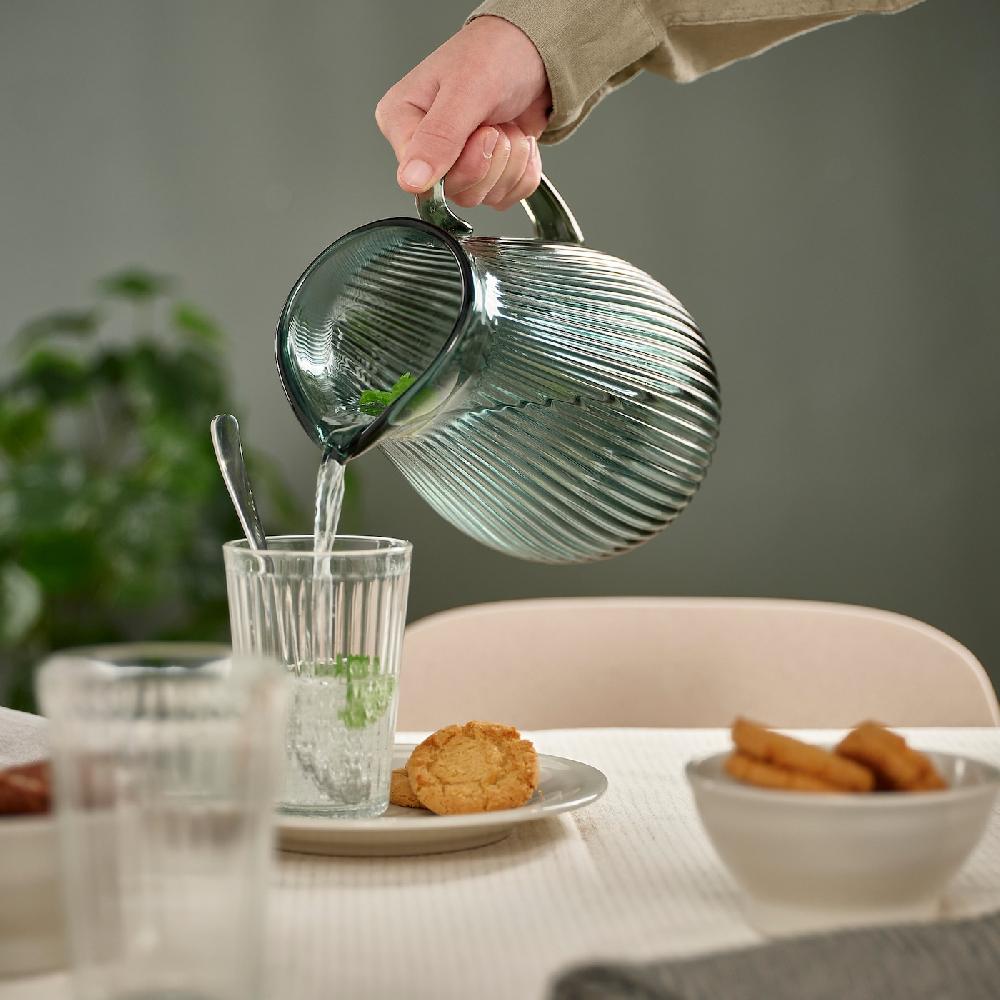 IKEA VARDAGEN Kanne gemustert/dunkel graugrün 2 l Begrenztes Angebot