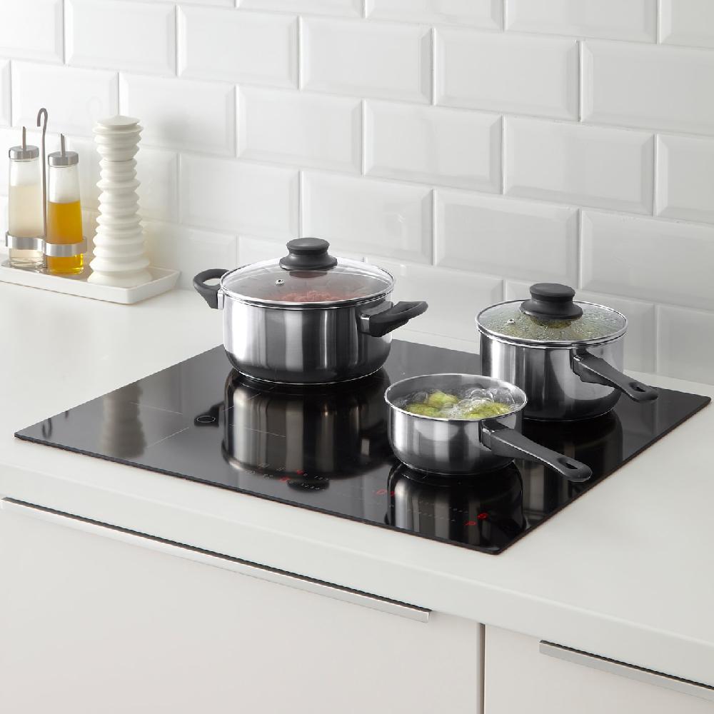 IKEA ANNONS Kochgeschirr 5-tlg. Glas/Edelstahl Lagerräumung