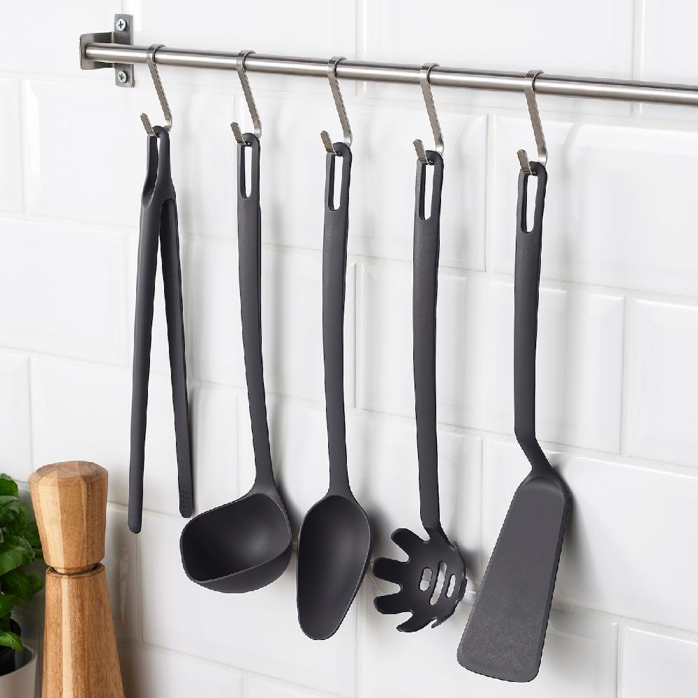 IKEA FULLÄNDAD Küchenutensilien 5-tlg. grau Neueste Mode