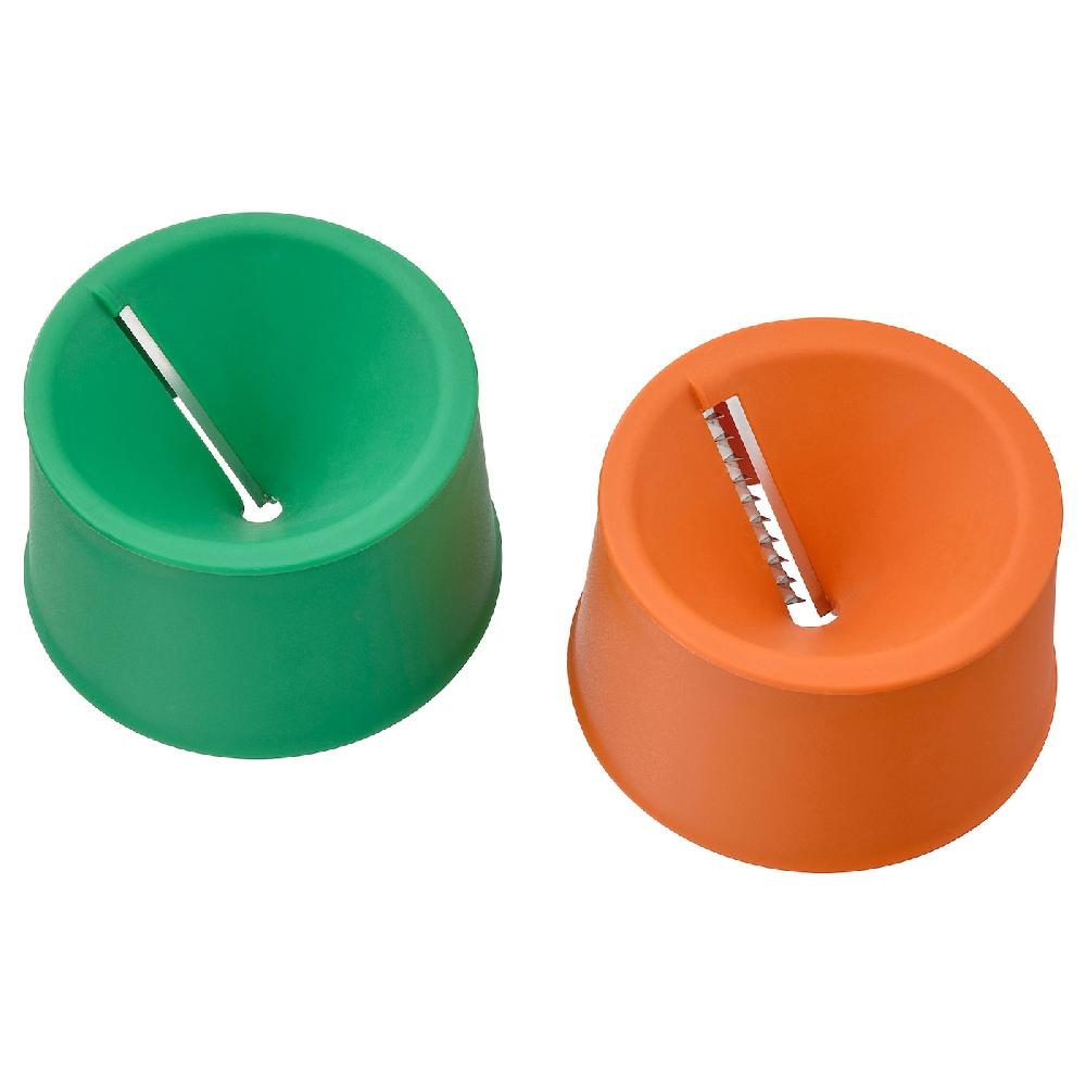 IKEA UPPFYLLD Gemüseschneider 2er-Set leuchtend orange/leuchtend grün Tägliche Deals