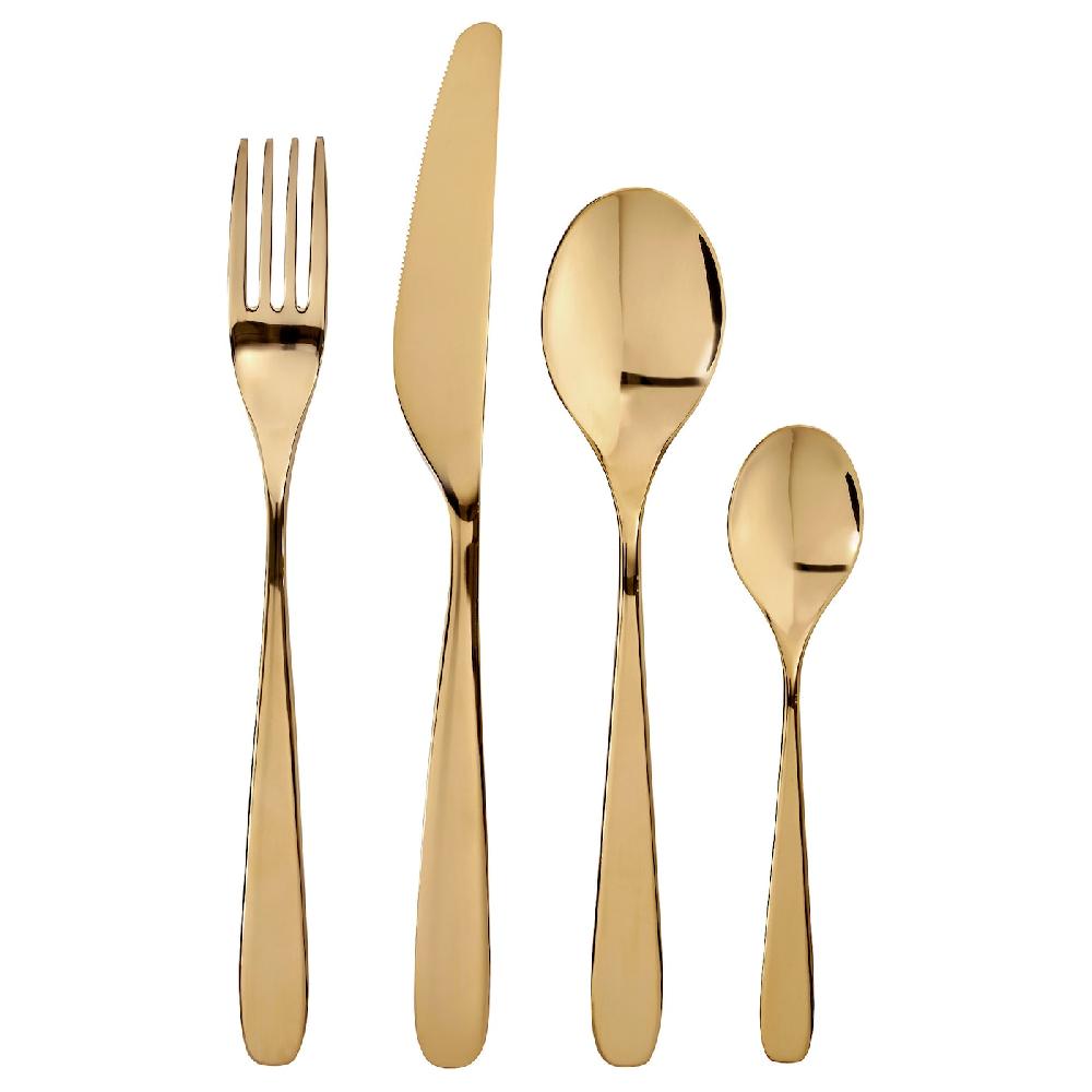 IKEA TILLAGD Besteck 24-tlg. messingfarben