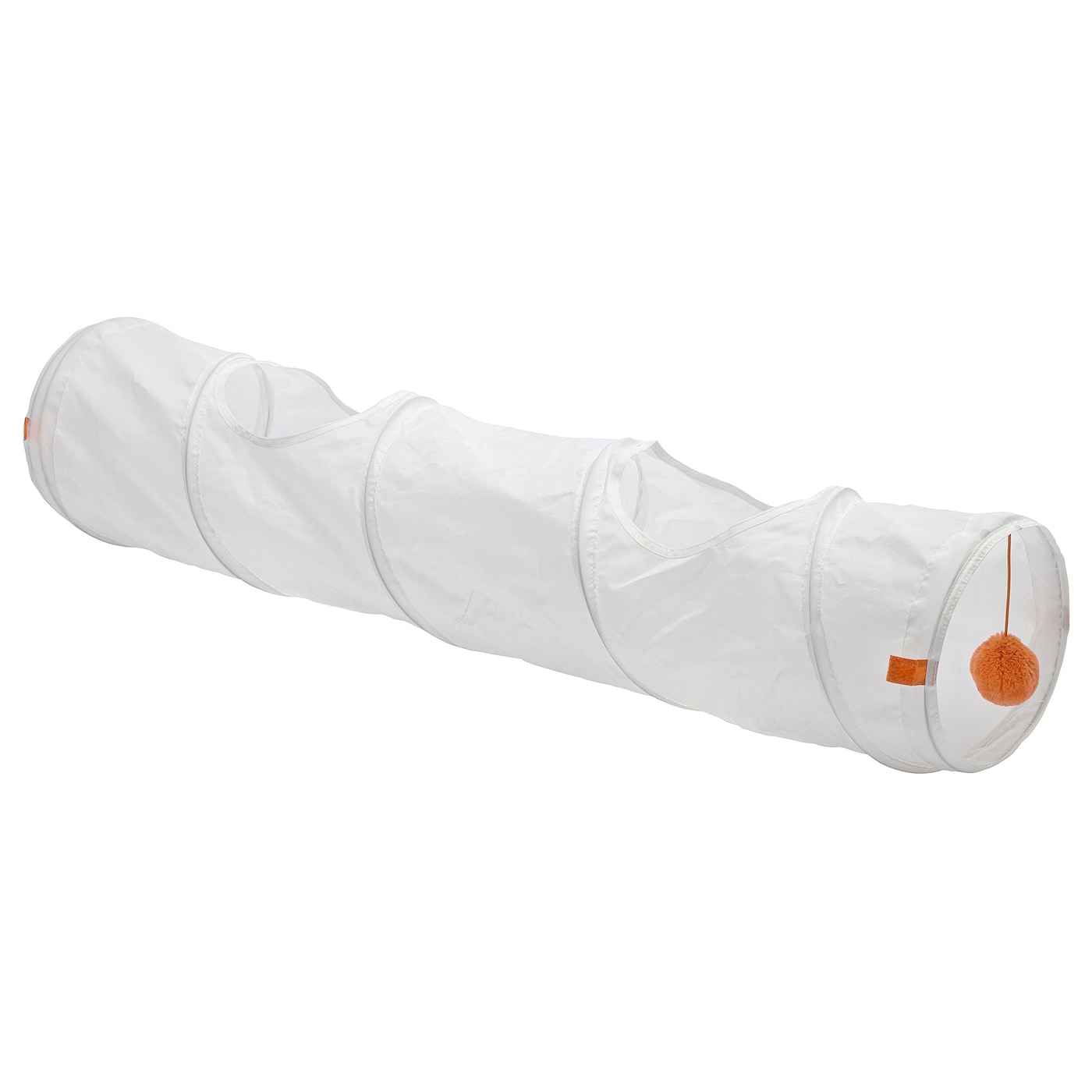 IKEA UTSÅDD Katzenspieltunnel weiß/orange