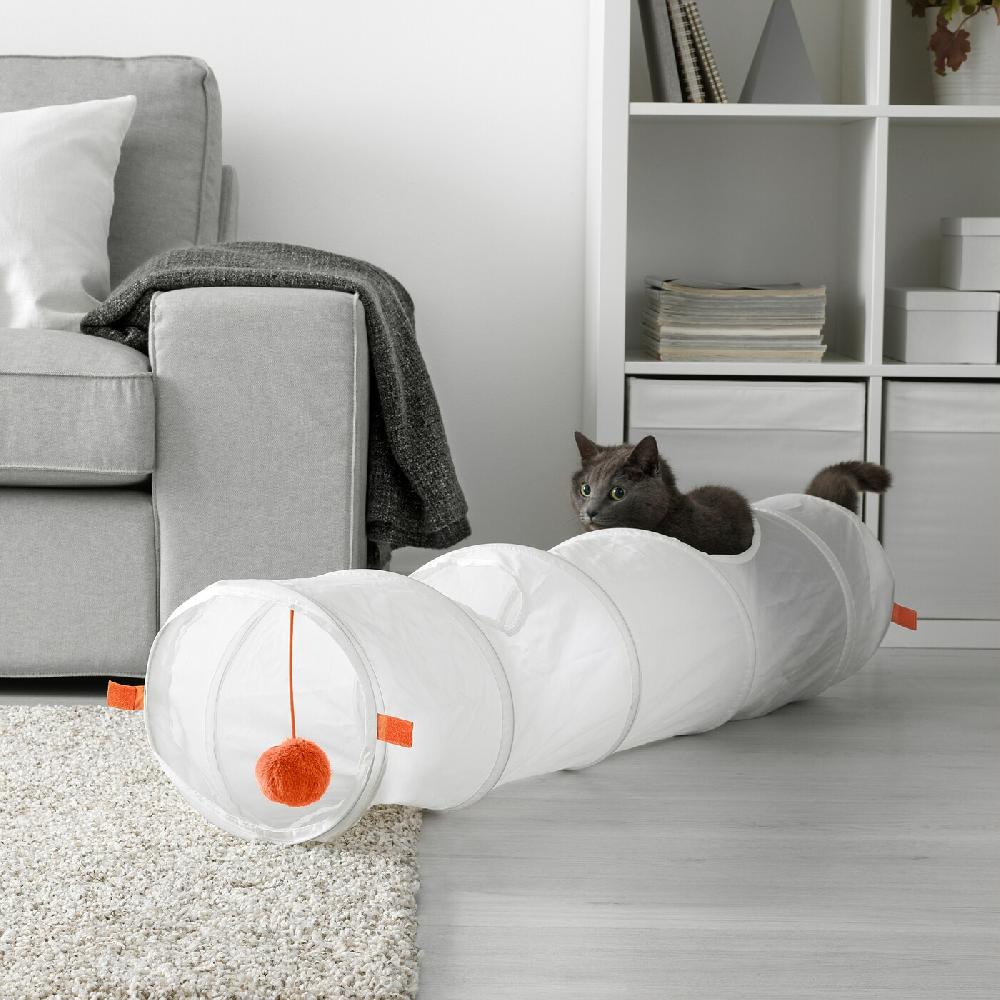 IKEA UTSÅDD Katzenspieltunnel weiß/orange Hotsell