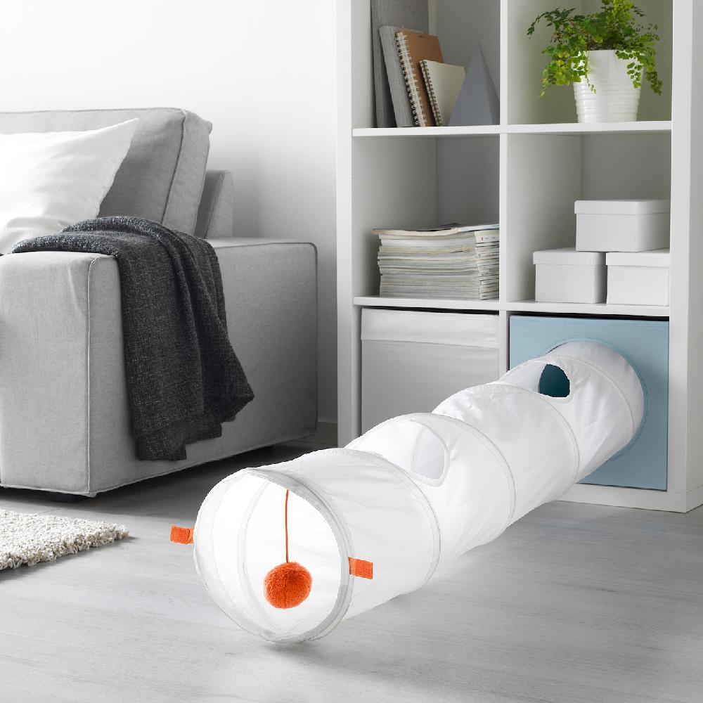 IKEA UTSÅDD Katzenspieltunnel weiß/orange Hotsell
