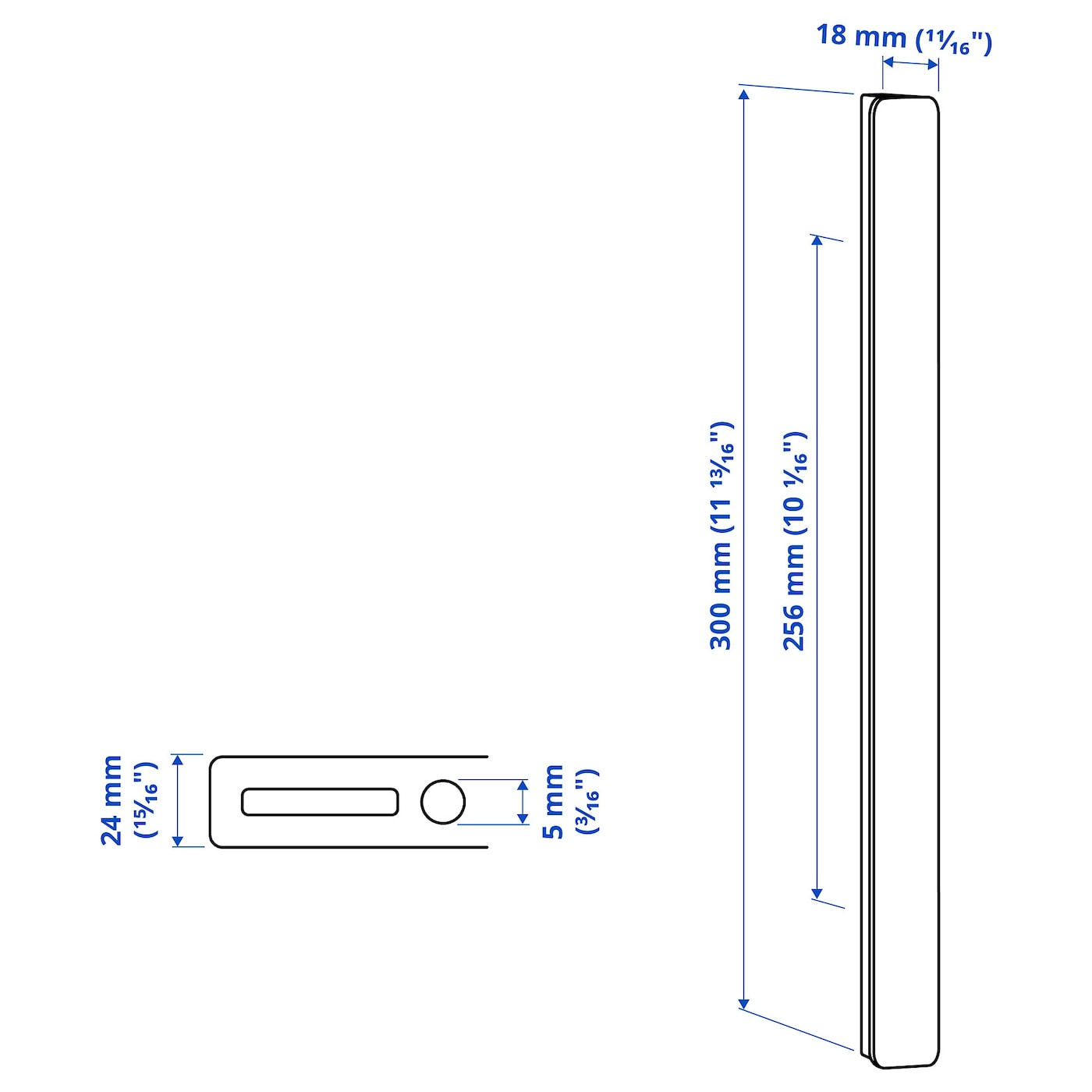 IKEA HACKÅS Griff anthrazit 300 mm Muttertagsangebot