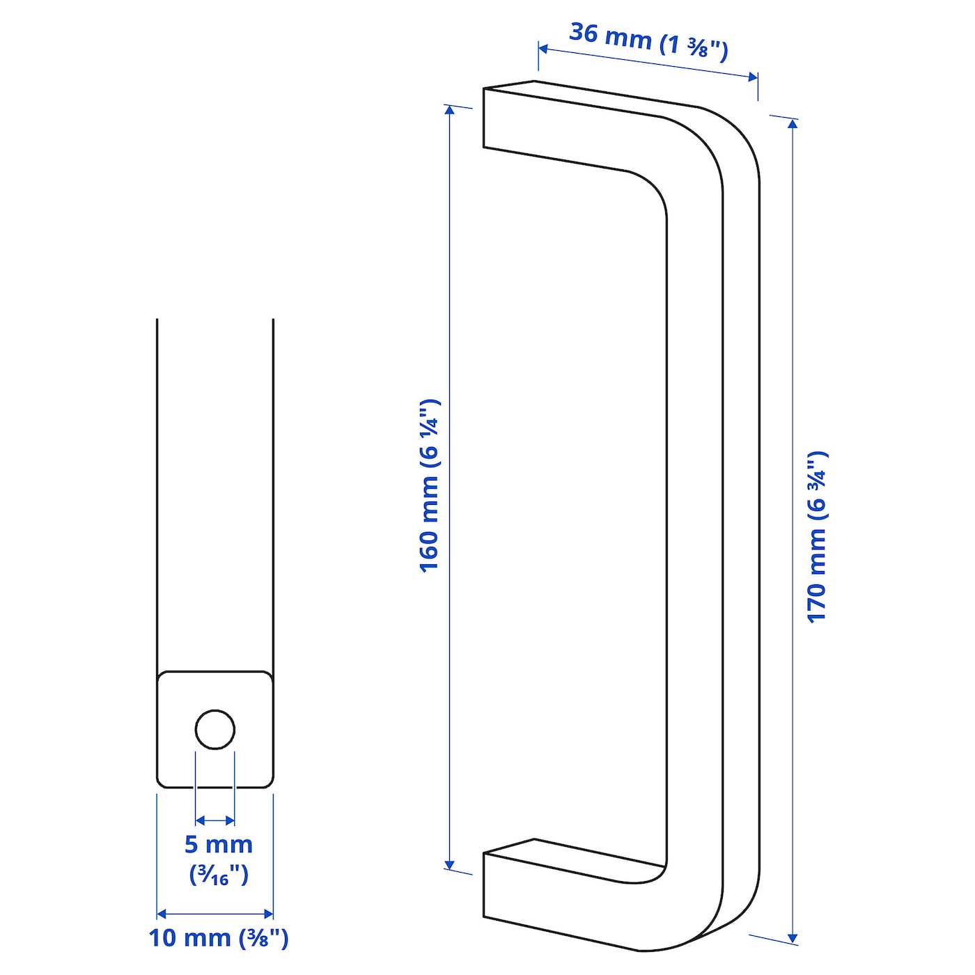 IKEA BORGHAMN Griff 170 mm Jubiläumsangebot