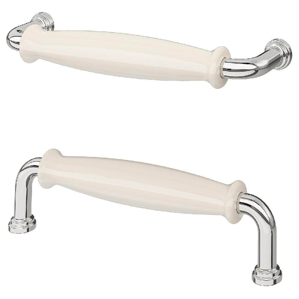 IKEA KLINGSTORP Griff elfenbeinweiß/verchromt 141 mm Exklusive Angebote