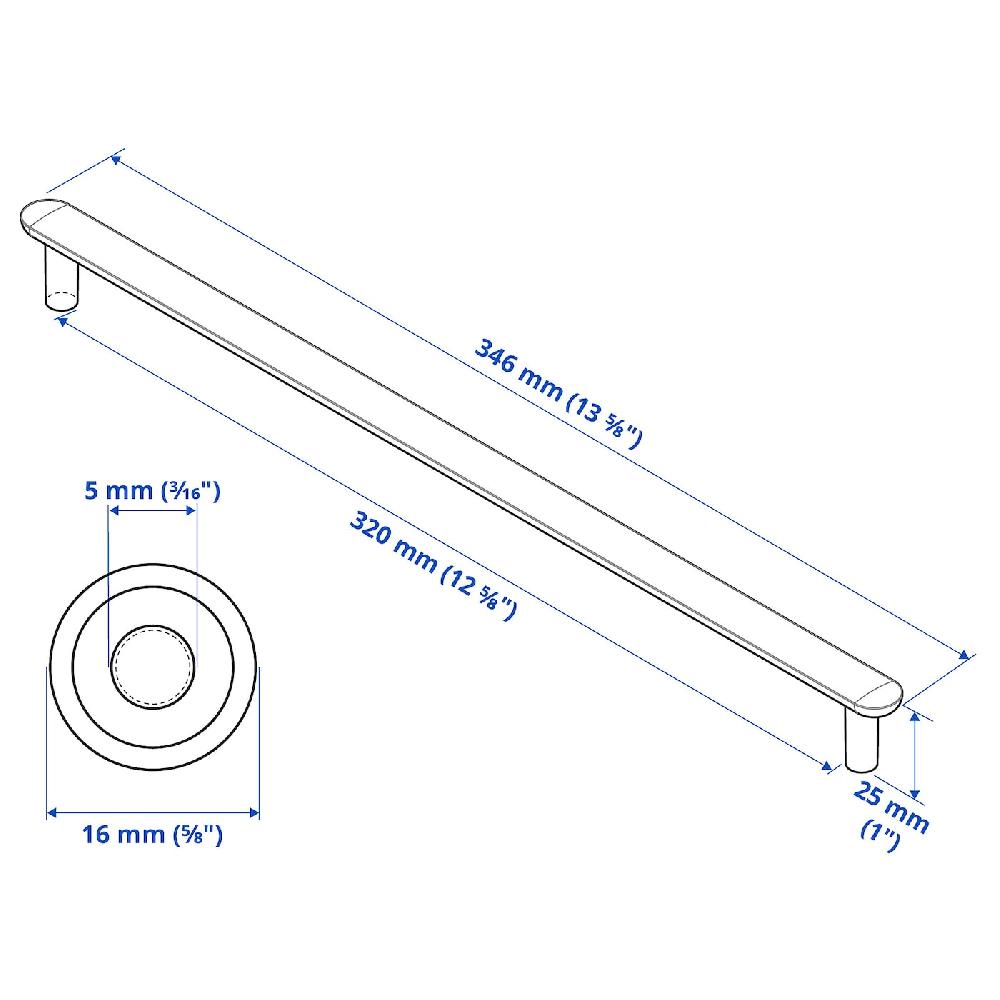 IKEA NYDALA Griff schwarz 346 mm Räumungsverkauf