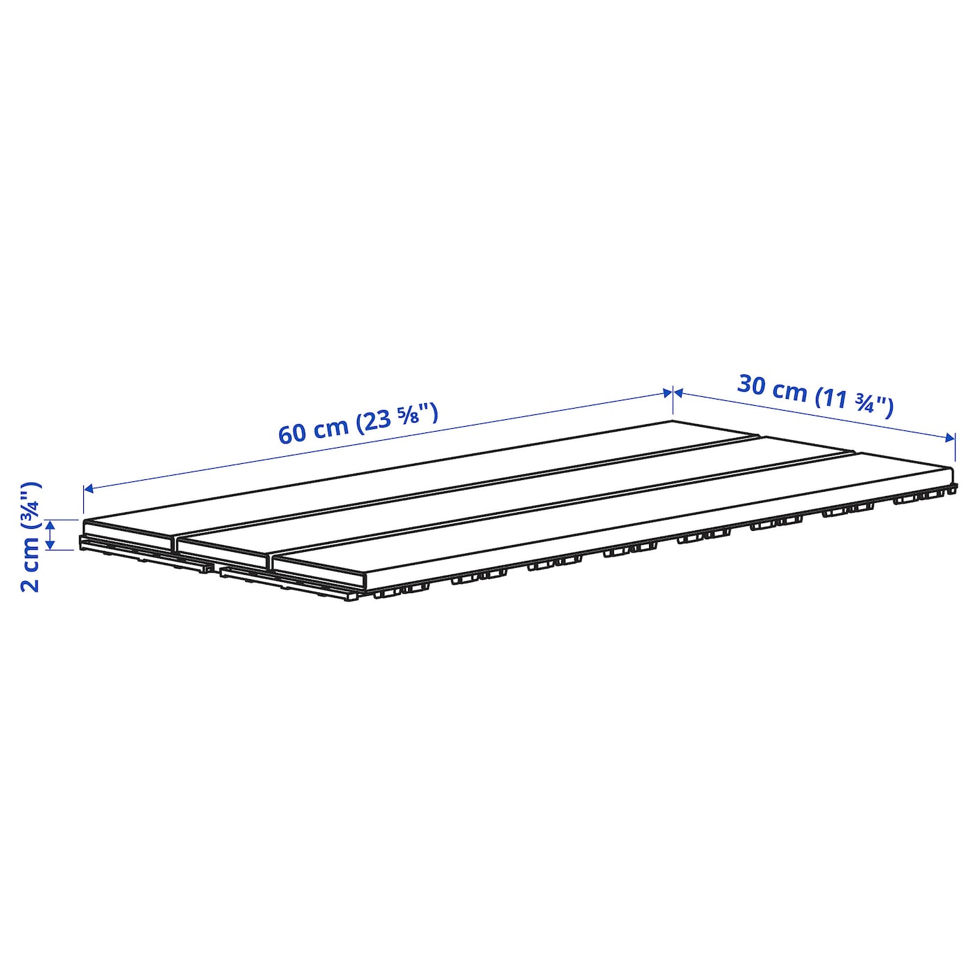 IKEA UTLÄNGAN Bodenrost/außen grau las. 0.90 m² Kostenlose Rückgabe