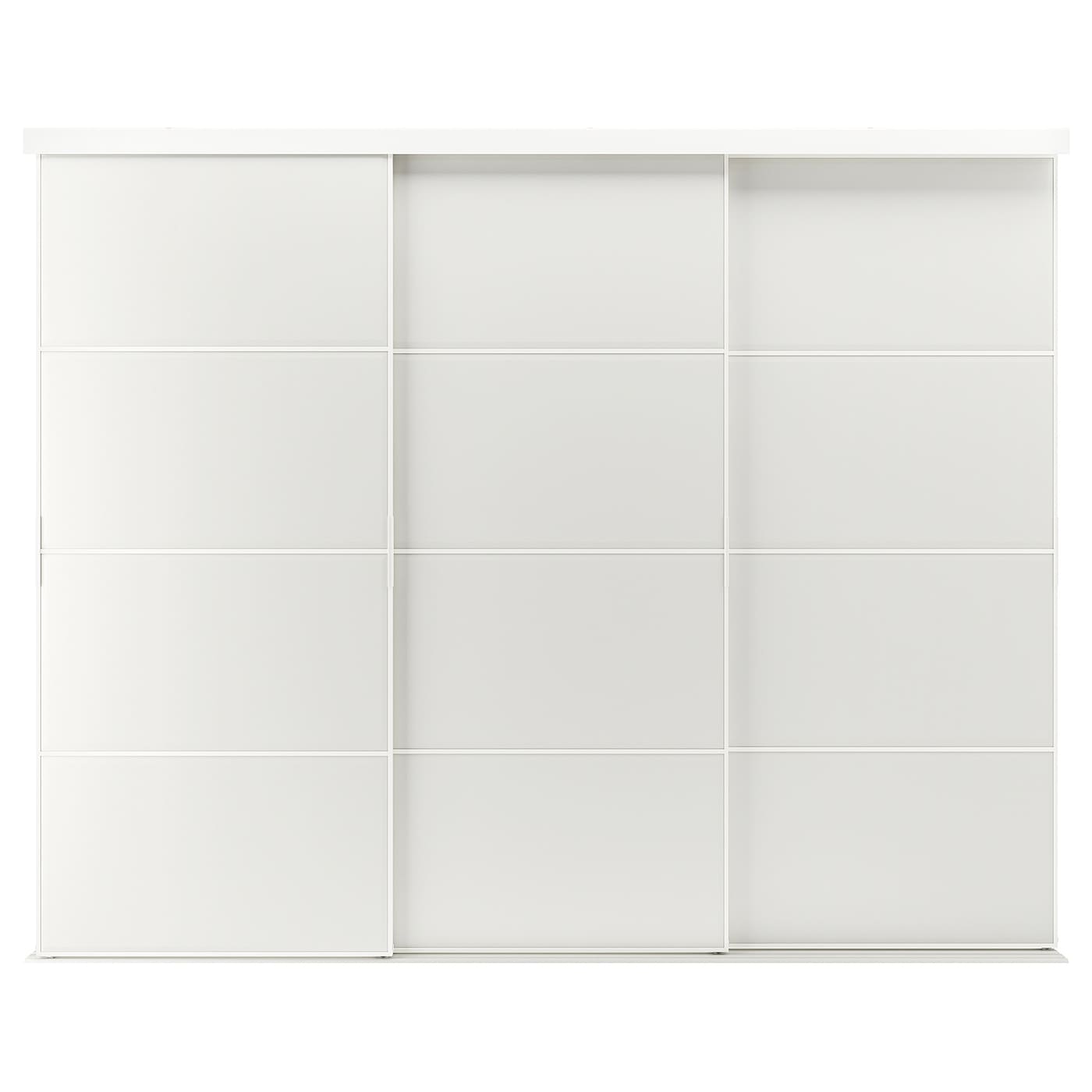 IKEA SKYTTA / TJÖRHOM Schiebetür-Kombination weiß/weiß 301x240 cm Schlussverkauf