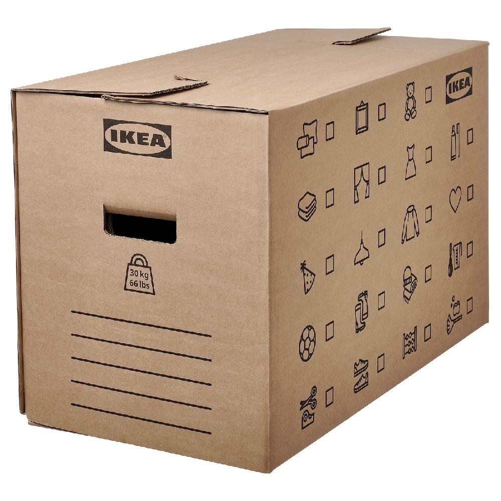 IKEA DUNDERGUBBE Umzugskarton braun 64x34x40 cm/80 l