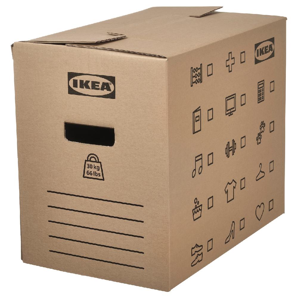 IKEA DUNDERGUBBE Umzugskarton braun 50x31x40 cm Begrenztes Angebot