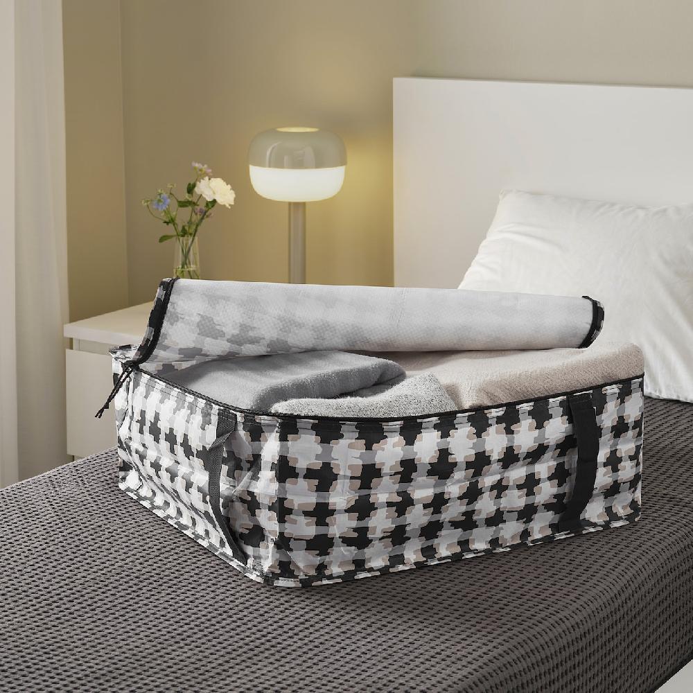 IKEA SÄCKKÄRRA Tasche weiß/bunt 55x49x19 cm Lagerräumung