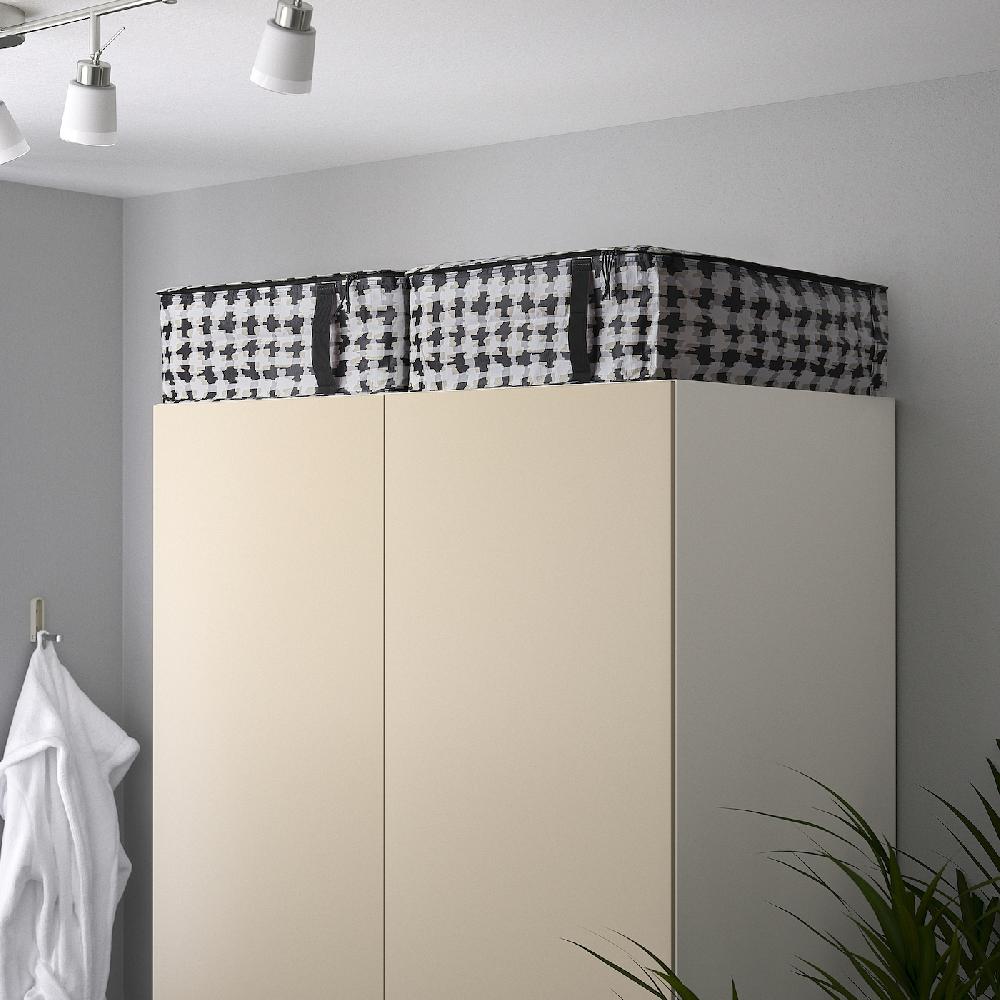 IKEA SÄCKKÄRRA Tasche weiß/bunt 55x49x19 cm Lagerräumung