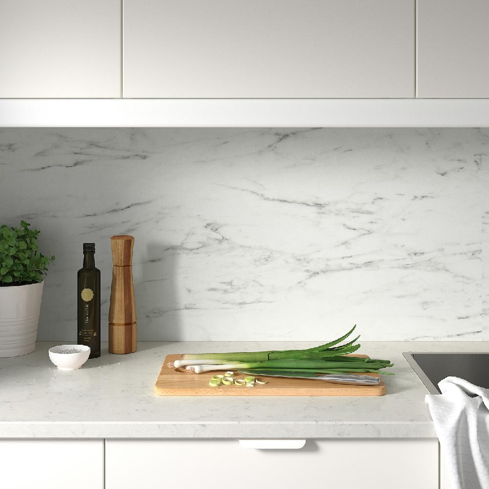 IKEA LYSEKIL Wandpaneel doppelseitig weiß marmoriert/Terrazzomuster 119.6x55 cm Heißer Verkauf