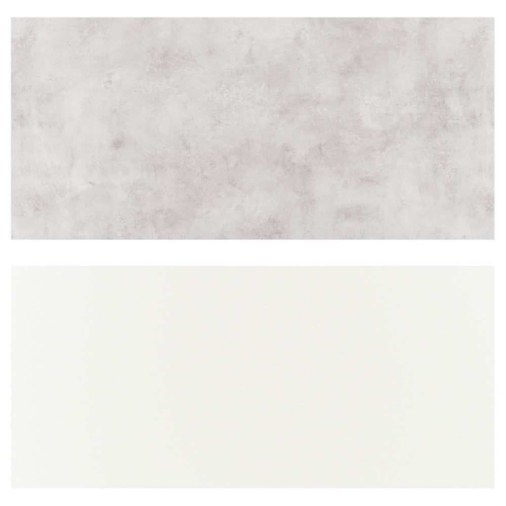 IKEA LYSEKIL Wandpaneel doppelseitig weiß/hellgrau Betonmuster 119.6x55 cm