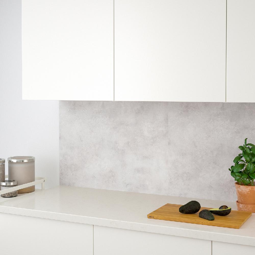 IKEA LYSEKIL Wandpaneel doppelseitig weiß/hellgrau Betonmuster 119.6x55 cm Top Angebot