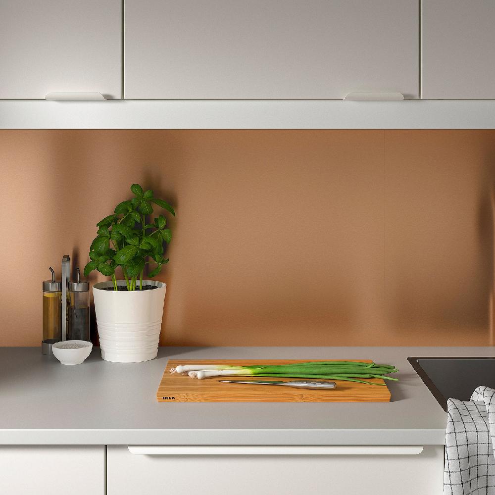 IKEA LYSEKIL Wandpaneel doppelseitig Kupfereffekt gebürstet/Edelstahl 119.6x55 cm Neueste Mode