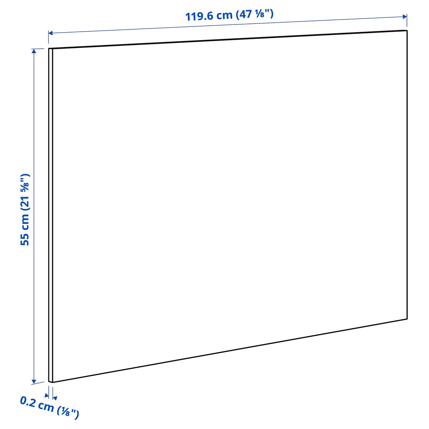 IKEA LYSEKIL Wandpaneel doppelseitig Kupfereffekt gebürstet/Edelstahl 119.6x55 cm Neueste Mode