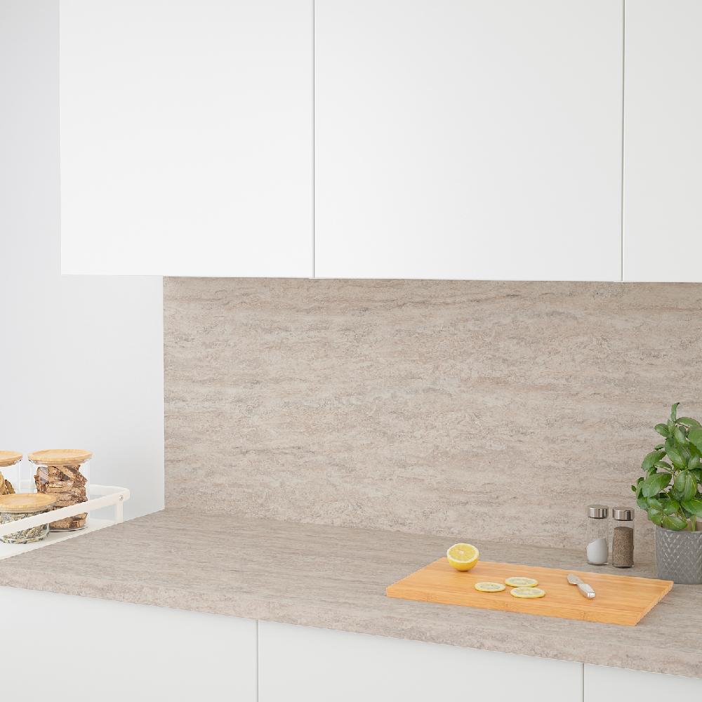 IKEA SIBBARP Wandpaneel maßgefertigt beige Steinmuster/Laminat 1 m²x1.3 cm Räumungsverkauf