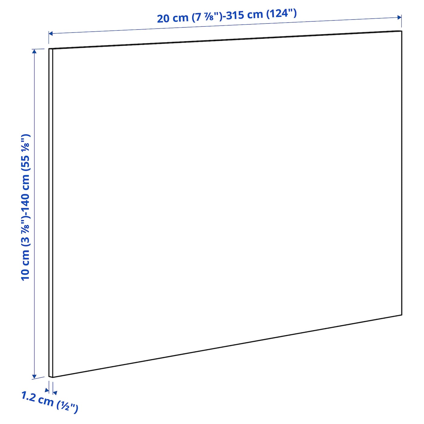 IKEA RUNSBÄCK Wandpaneel maßgefertigt elfenbeinweiß poliert marmoriert/Porzellankomposit 1 m²x1.2 cm VIP-Rabatte