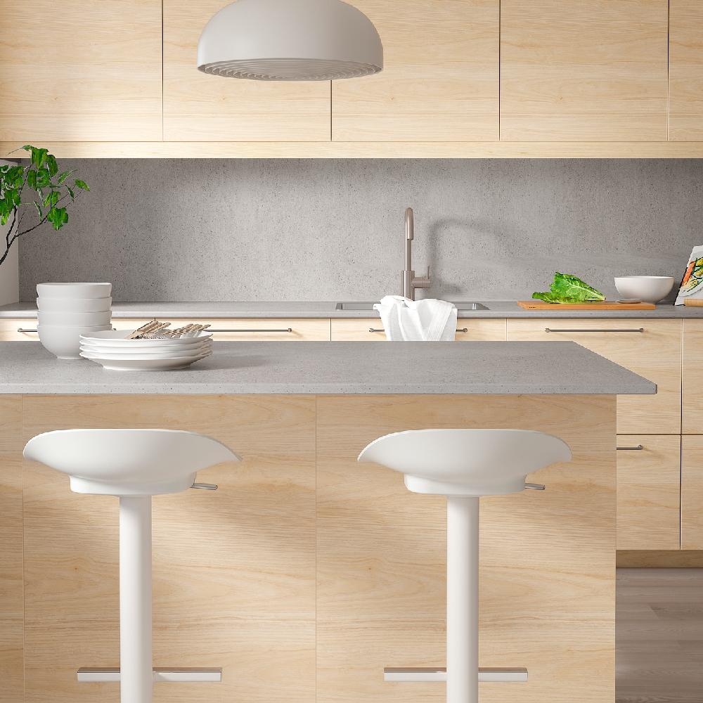 IKEA RUNSBÄCK Wandpaneel maßgefertigt Betonmuster matt/Porzellankomposit 1 m²x1.2 cm Super Sparpreis
