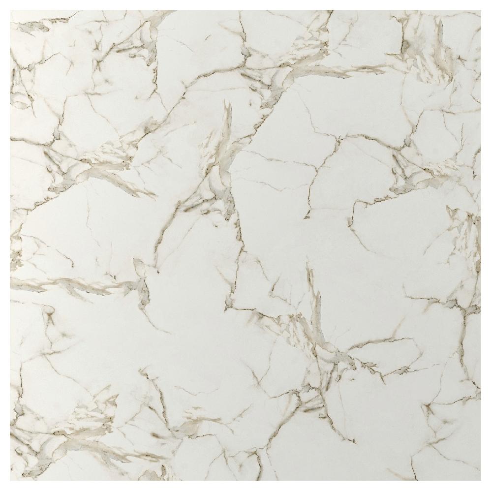 IKEA RUNSBÄCK Wandpaneel maßgefertigt matt weiß/marmoriert Porzellankomposit 1 m²x1.2 cm