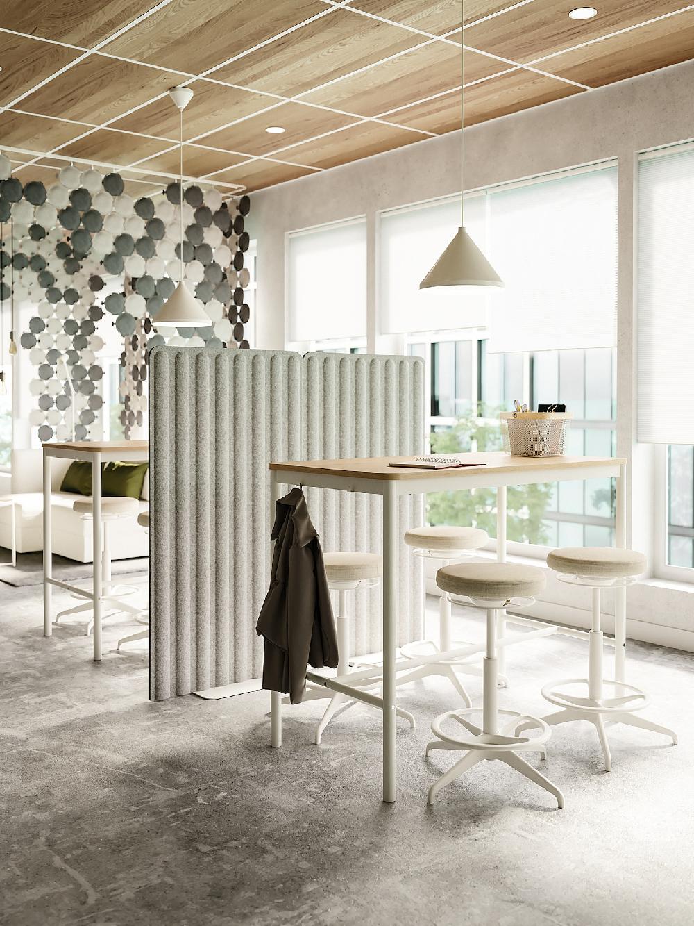 IKEA EILIF Abschirmung frei stehend grau/weiß 80x150 cm Vierteljährliche Förderung