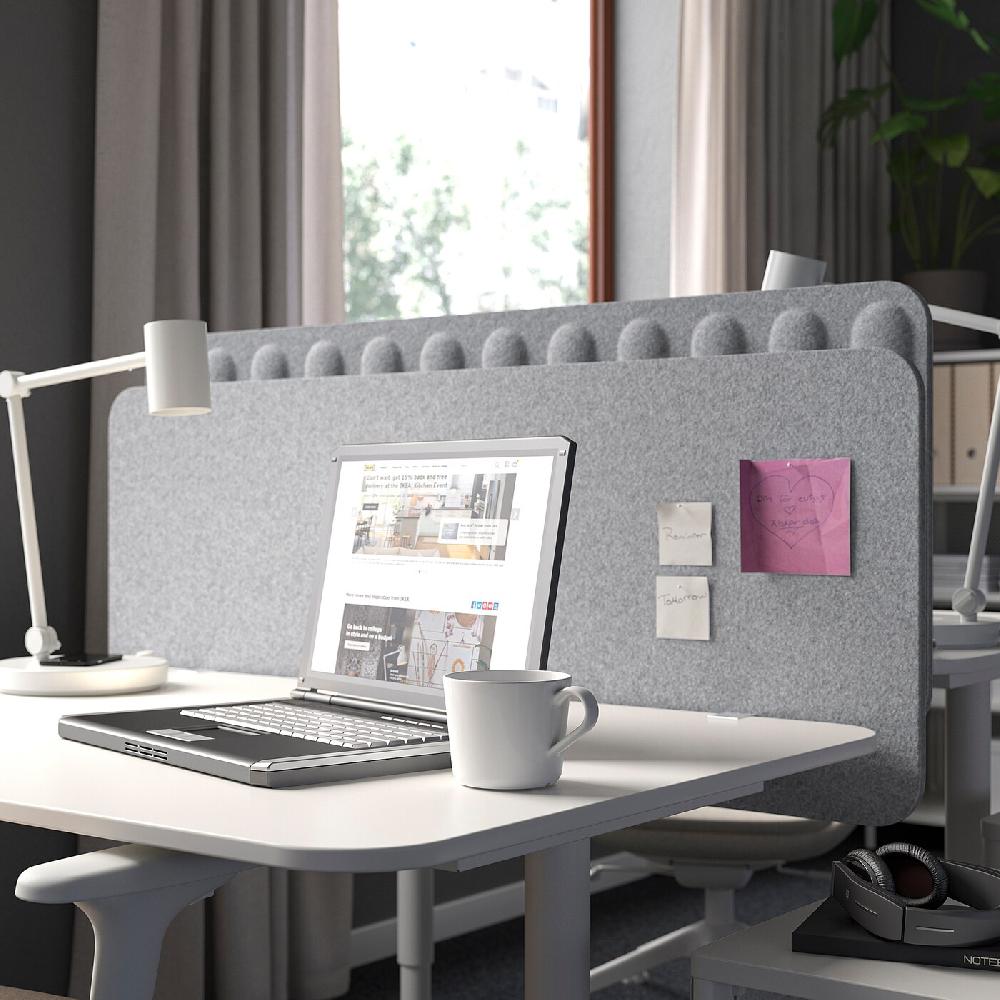 IKEA EILIF Abschirmung für Schreibtisch grau 120x48 cm Nur noch ein Tag übrig