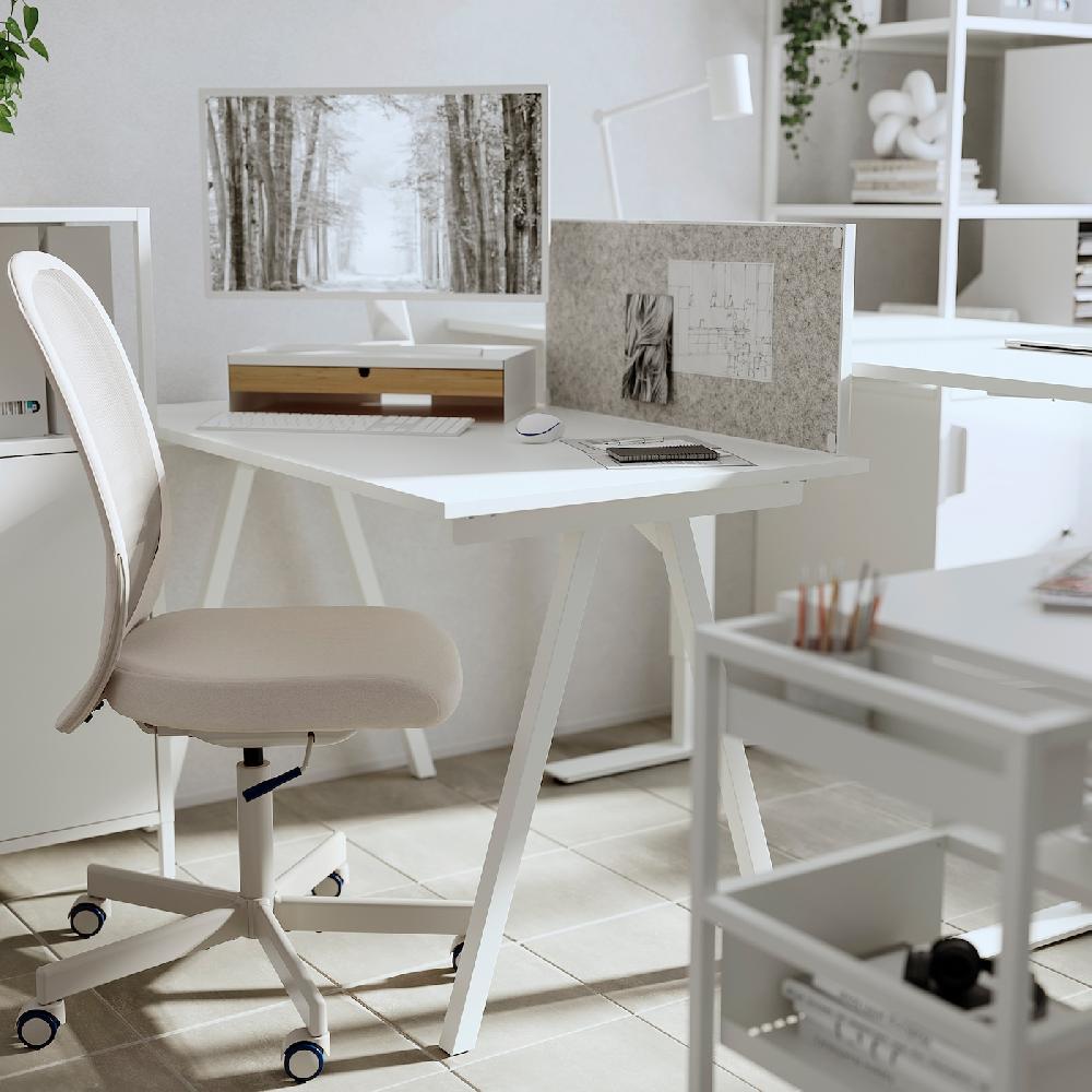 IKEA ELLOVEN Monitorerhöhung mit Schublade weiß Hotsell