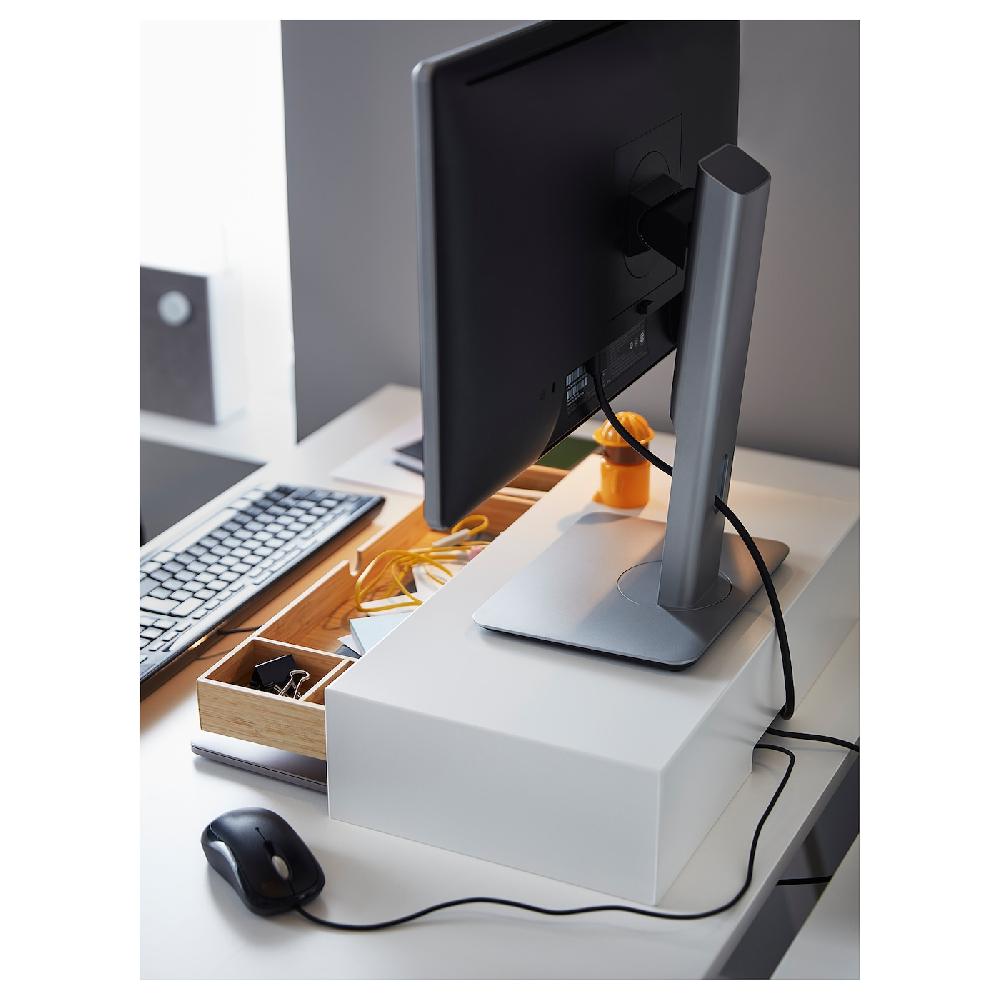 IKEA ELLOVEN Monitorerhöhung mit Schublade weiß Hotsell