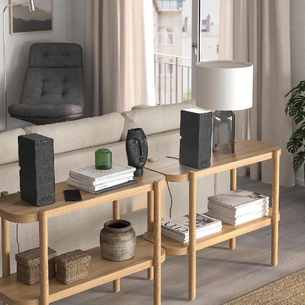 IKEA SYMFONISK Regal-WiFi-Speaker schwarz/2er-Set Generation 2 Günstiger Verkauf