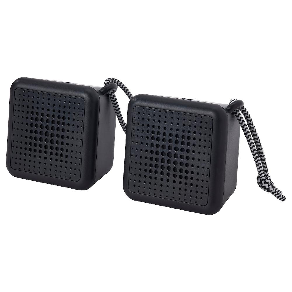 IKEA VAPPEBY Bluetooth-Lautsprecher schwarz/2er-Set wasserdicht