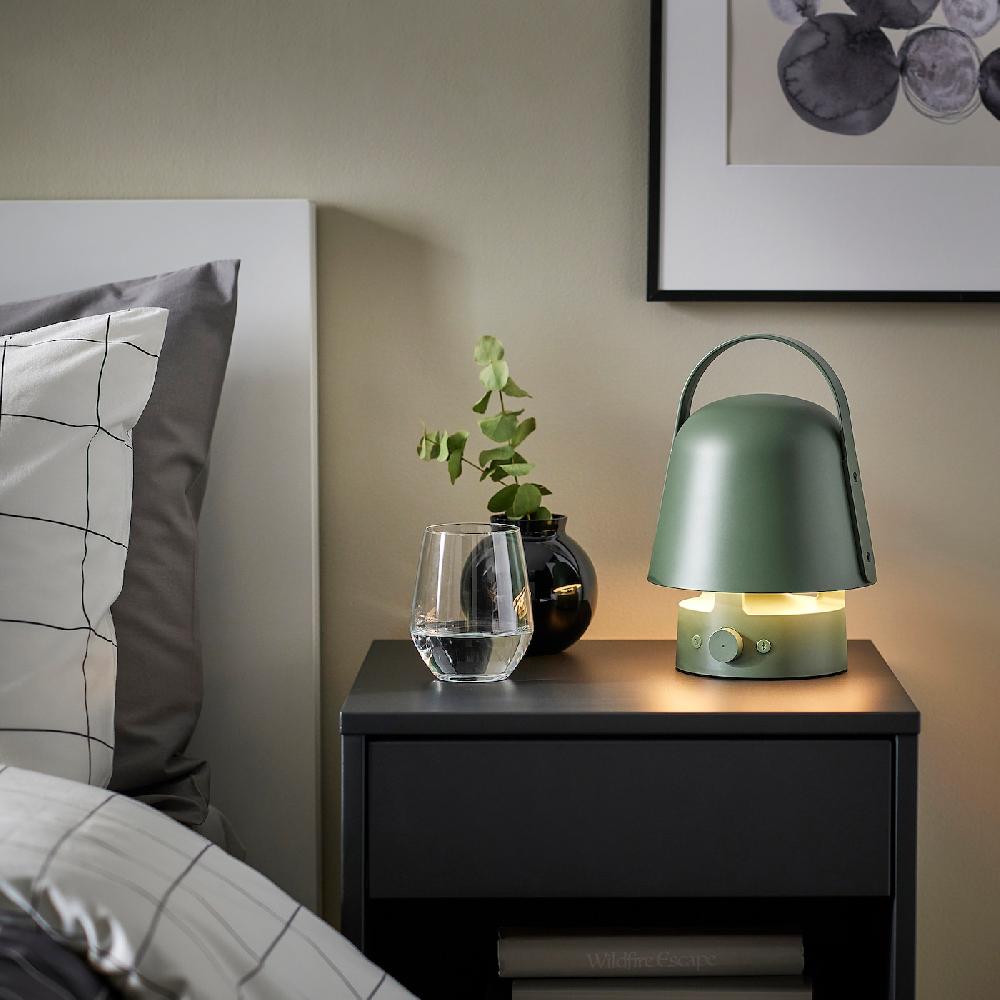 IKEA VAPPEBY Leuchte m Bluetooth-Lautsprecher für draußen/grün Rabatt