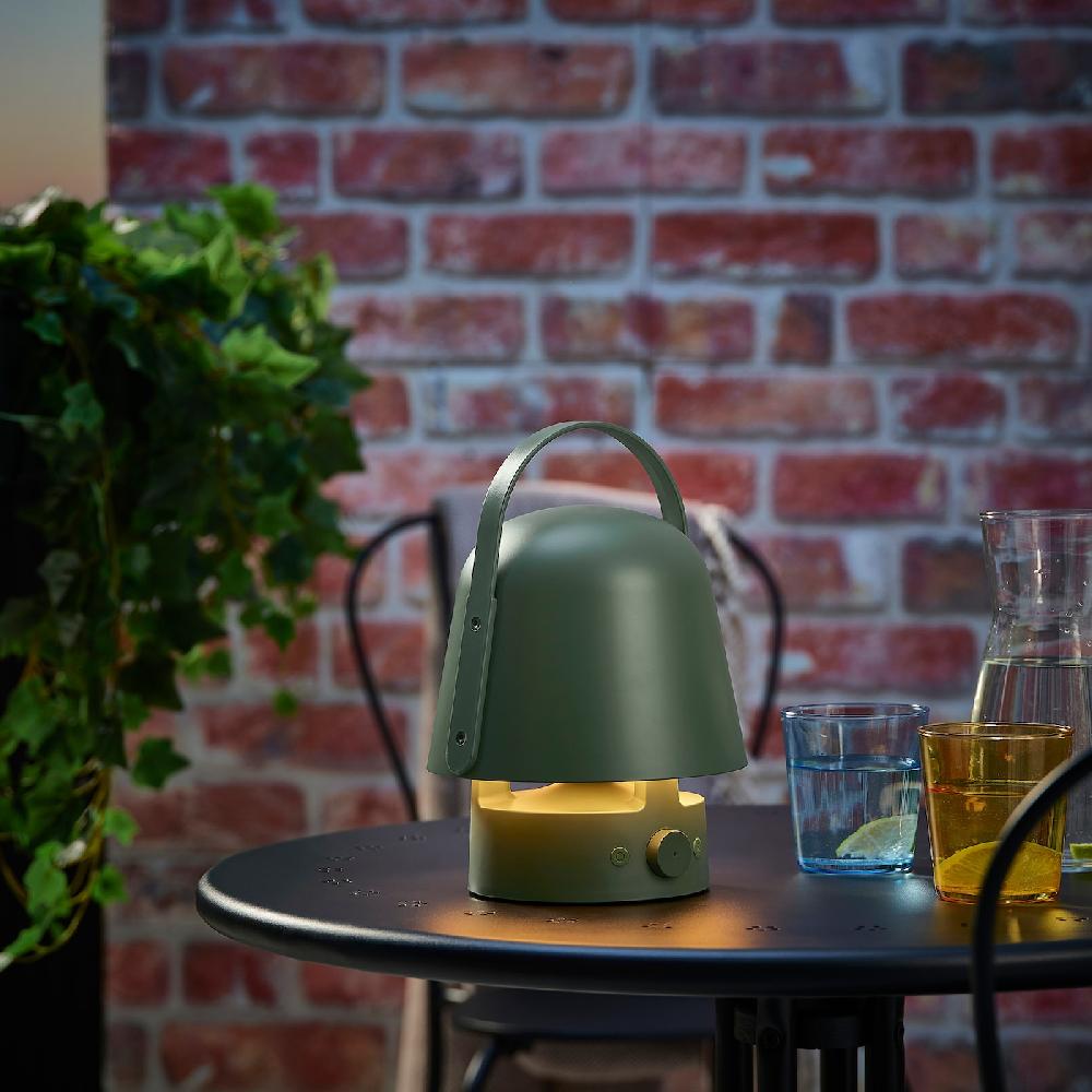 IKEA VAPPEBY Leuchte m Bluetooth-Lautsprecher für draußen/grün Rabatt
