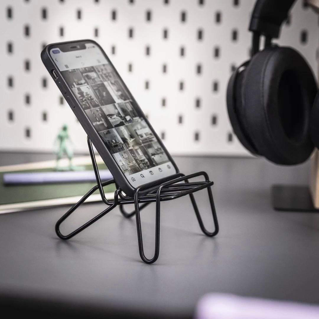 IKEA KRUBBET Mobiltelefonhalter schwarz Großer Ausverkauf