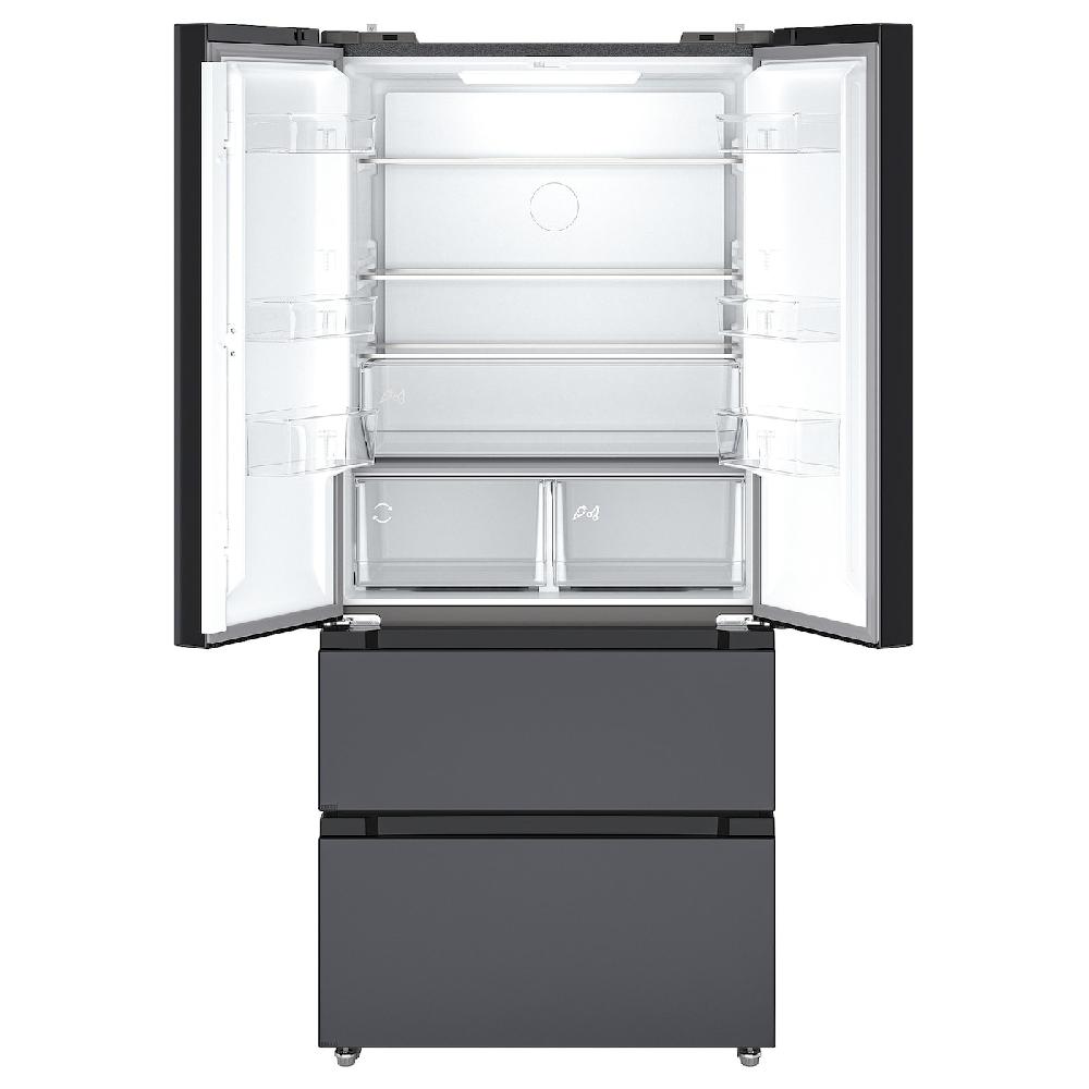 IKEA RIBBENÅS Kühl-/Gefrierschrank doppeltürig IKEA 700 frei stehend/schwarz Edelstahl 347/169 l Weihnachtsangebot