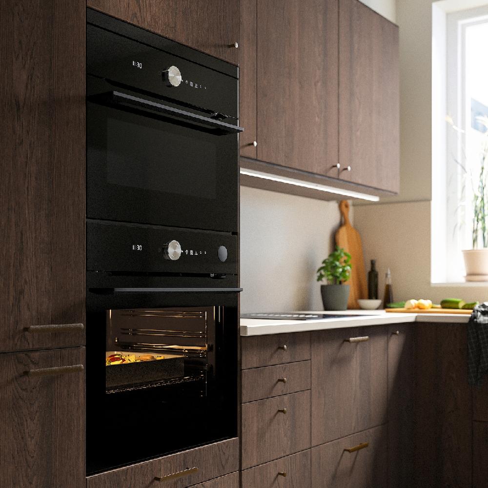 IKEA FINSMAKARE Heißluftofen Dampfgar- +Pyrolyse IKEA 700 schwarz Valentinstagsangebot