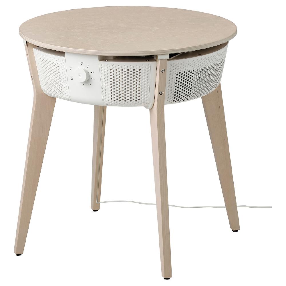IKEA STARKVIND Tisch mit Luftreiniger gebeiztes Eichenfurnier/weiß smart