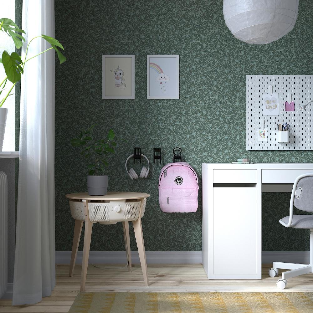 IKEA STARKVIND Tisch mit Luftreiniger gebeiztes Eichenfurnier/weiß smart Bis zu 50% Rabatt