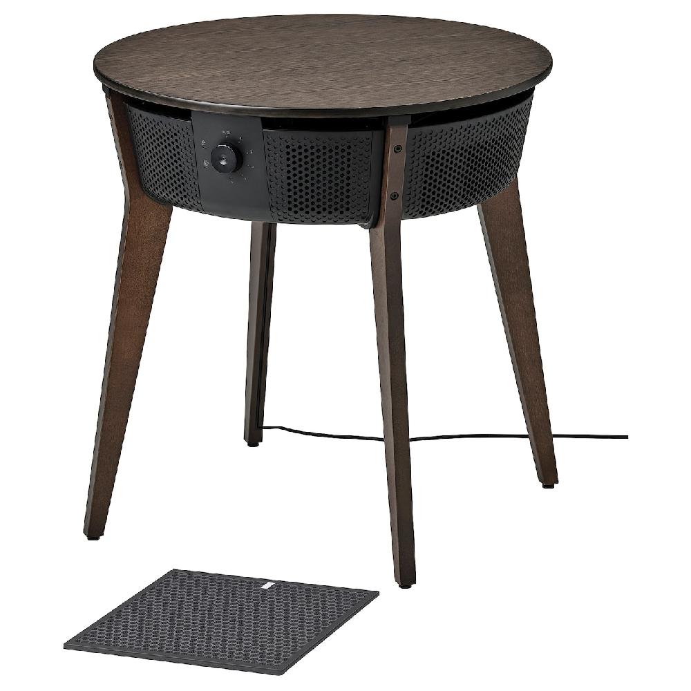 IKEA STARKVIND Tisch mit Luftreiniger Zusatzgasfilter gebeiztes Eichenfurnier/dunkelbraun Bis zu 60% Rabatt