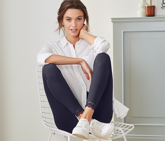 tchibo Leggings mit Spitzenborte online bestellen bei Tchibo 657434 Sonderangebote