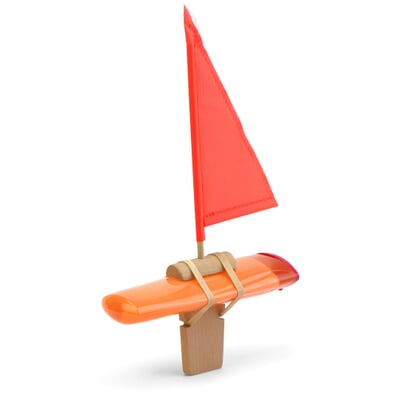 ﻿manufactum Bausatz Flaschenboot Neonorange