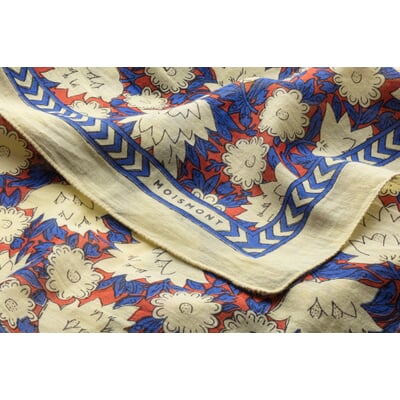manufactum Halstuch N°680 floral Natur-Blau-Rot Tägliche Deals