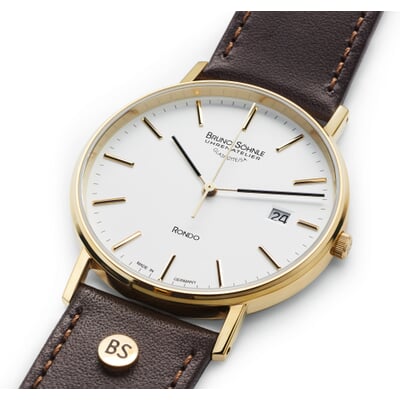 manufactum Armbanduhr Rondo Gold Ø 38 mm Quarz Super Sparpreis