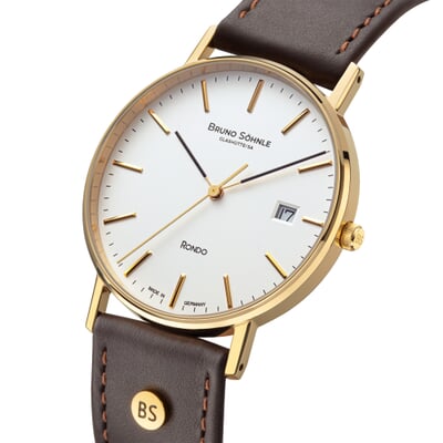 manufactum Armbanduhr Rondo Gold Ø 38 mm Quarz Super Sparpreis