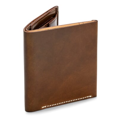 manufactum Herrenportemonnaie Cordovan klein Cognac