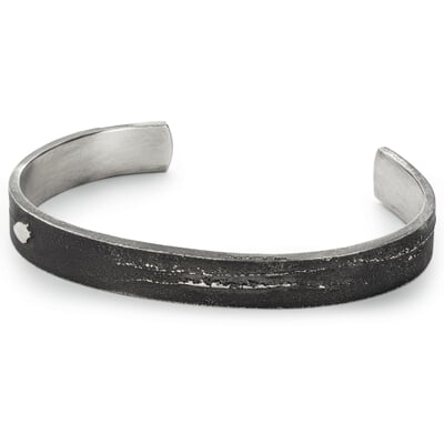 manufactum Herren-Armreif Sandguss Oxid Anthrazit