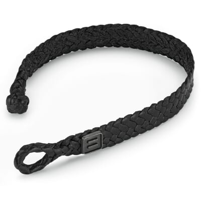 manufactum Herren-Lederarmband geflochten Schwarz Nur noch ein Tag übrig